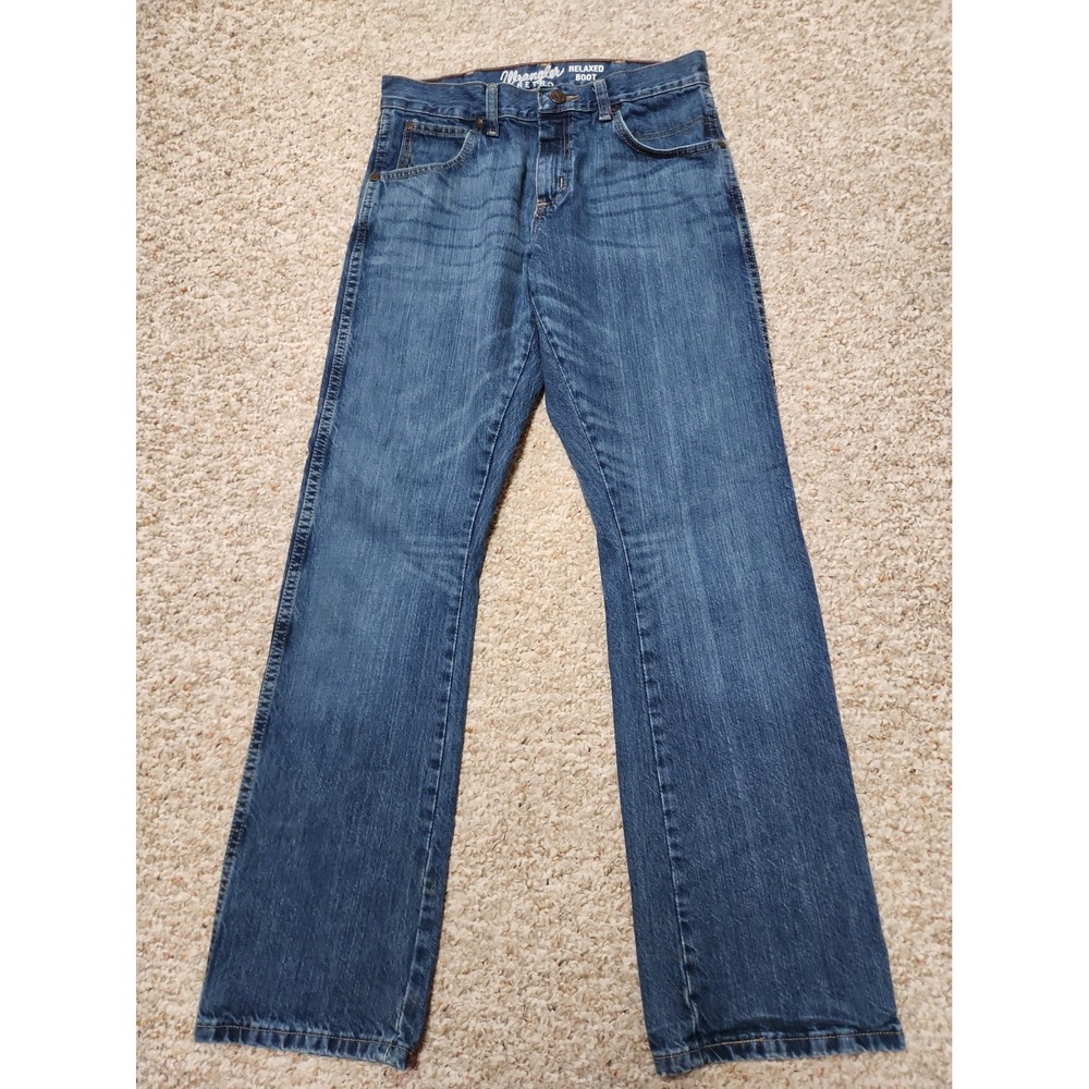 Wrangler Retro Relaxed Bootcut Jeans Mens 29x32 Blue Denim Western 10WRT20TB